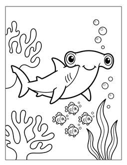9. Hammerhead shark coloring sheet. Shark coloring page, shark coloring sheets, color, coloring page, shark, printable, free, book, pictures to color, easy, children, adult, print, download, pdf.