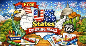 US States Coloring Pages
