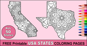 USA States Mandalas