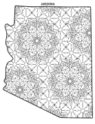 Arizona coloring page, Arizona coloring sheet, mandala, free, printable, pattern, coloring pages, coloring sheet, color, book, pictures to color, children, kids, adult, print, download, pdf.