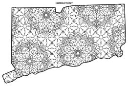 Connecticut coloring page, Connecticut coloring sheet, mandala, free, printable, pattern, coloring pages, coloring sheet, color, book, pictures to color, children, kids, adult, print, download, pdf.