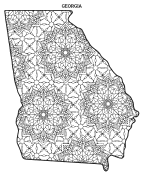 Georgia coloring page, Georgia coloring sheet, mandala, free, printable, pattern, coloring pages, coloring sheet, color, book, pictures to color, children, kids, adult, print, download, pdf.