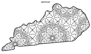 Kentucky coloring page, Kentucky coloring sheet, mandala, free, printable, pattern, coloring pages, coloring sheet, color, book, pictures to color, children, kids, adult, print, download, pdf.