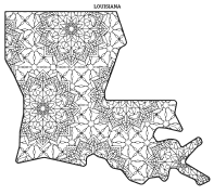 Louisiana coloring page, Louisiana coloring sheet, mandala, free, printable, pattern, coloring pages, coloring sheet, color, book, pictures to color, children, kids, adult, print, download, pdf.