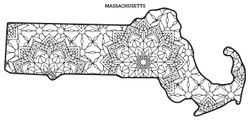 Massachusetts coloring page, Massachusetts coloring sheet, mandala, free, printable, pattern, coloring pages, coloring sheet, color, book, pictures to color, children, kids, adult, print, download, pdf.