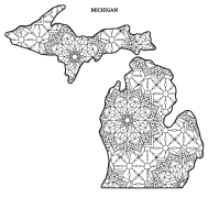 Michigan coloring page, Michigan coloring sheet, mandala, free, printable, pattern, coloring pages, coloring sheet, color, book, pictures to color, children, kids, adult, print, download, pdf.