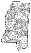 Mississippi coloring page, Mississippi coloring sheet, mandala, free, printable, pattern, coloring pages, coloring sheet, color, book, pictures to color, children, kids, adult, print, download, pdf.