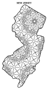 New Jersey coloring page, New Jersey coloring sheet, mandala, free, printable, pattern, coloring pages, coloring sheet, color, book, pictures to color, children, kids, adult, print, download, pdf.