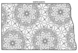 North Dakota coloring page, North Dakota coloring sheet, mandala, free, printable, pattern, coloring pages, coloring sheet, color, book, pictures to color, children, kids, adult, print, download, pdf.