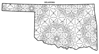 Oklahoma coloring page, Oklahoma coloring sheet, mandala, free, printable, pattern, coloring pages, coloring sheet, color, book, pictures to color, children, kids, adult, print, download, pdf.