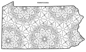 Pennsylvania coloring page, Pennsylvania coloring sheet, mandala, free, printable, pattern, coloring pages, coloring sheet, color, book, pictures to color, children, kids, adult, print, download, pdf.