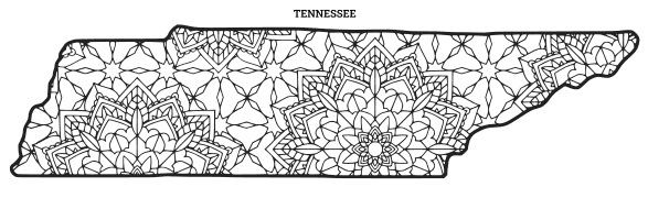 Tennessee coloring page, Tennessee coloring sheet, mandala, free, printable, pattern, coloring pages, coloring sheet, color, book, pictures to color, children, kids, adult, print, download, pdf.