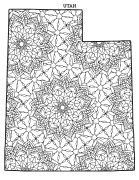 Utah coloring page, Utah coloring sheet, mandala, free, printable, pattern, coloring pages, coloring sheet, color, book, pictures to color, children, kids, adult, print, download, pdf.