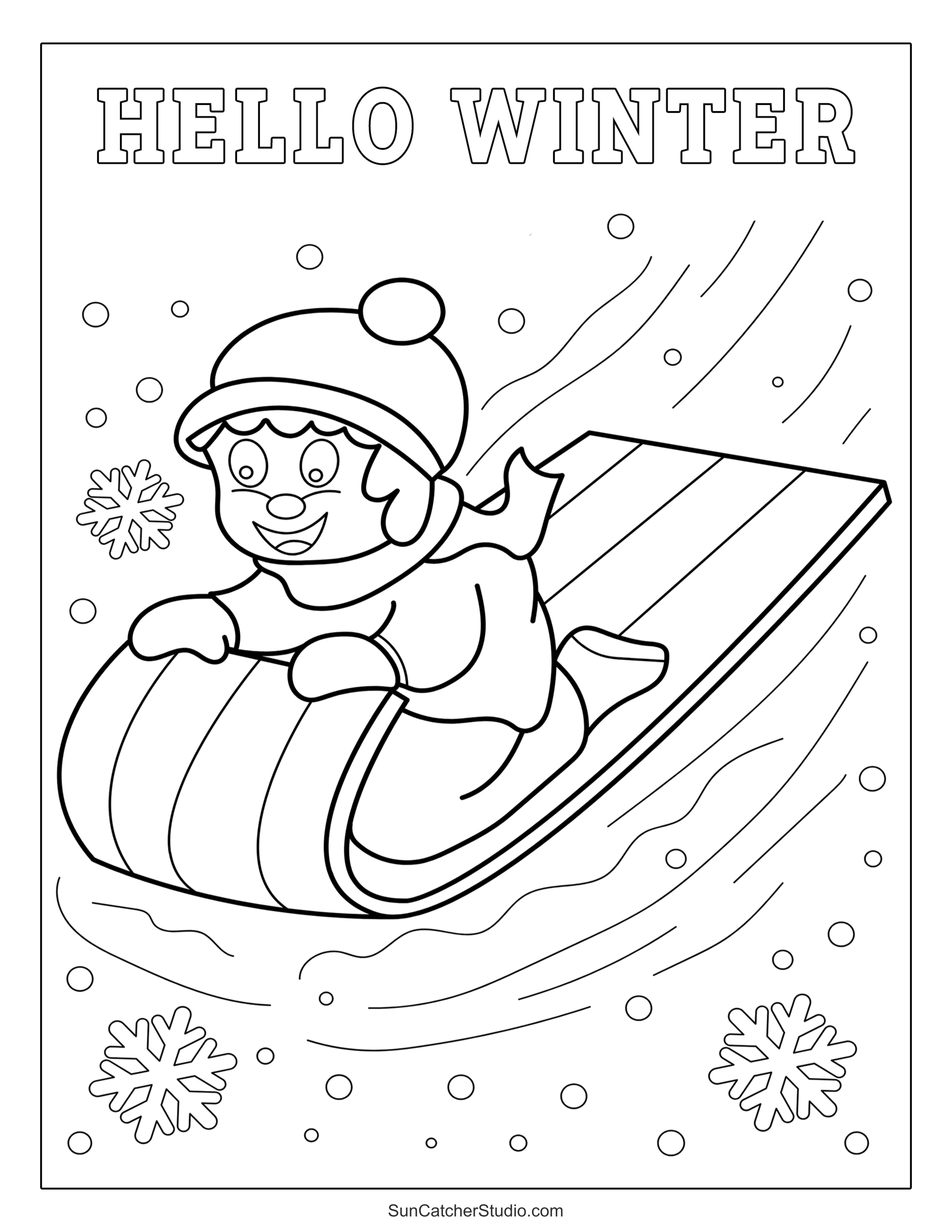 Winter Season Pictures For Coloring Pages Free Printable Infoupdate