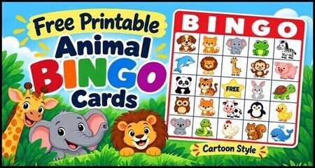Animal Bingo Cards – Free Printable PDF Downloads