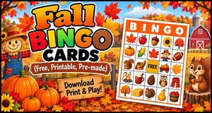 Fall Bingo Cards