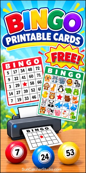 Free printable bingo cards for kids, classrooms, parties, and family games, featuring picture bingo, number bingo, seasonal bingo, holiday bingo, and educational bingo card sets.