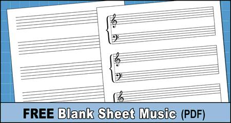 Blank Grand Staff Paper - With and Without Barlines - Print as