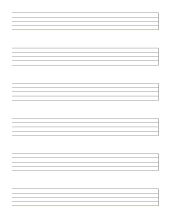 5. Printable manuscript sheet music. Blank (6 staffs). free, printable, staff paper, music, pdf, png, piano, guitar, print, download, sheet, templates.