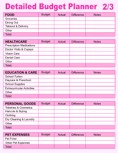 Detailed Budget Planner (2 of 3). Printable, free, budget planners, expense trackers, worksheets, expenses, income, savings, pdf, sheets, paper, print, download.