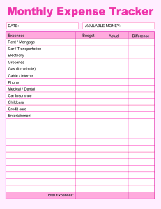 Monthly Expense Tracker. Printable, free, budget planners, expense trackers, worksheets, expenses, income, savings, pdf, sheets, paper, print, download.