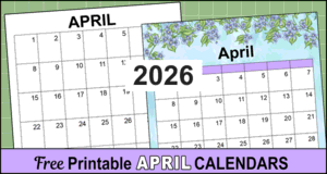 April 2026 Calendar