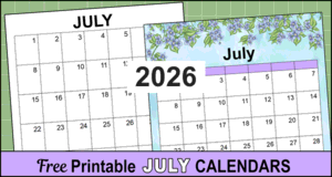July 2025 Calendar