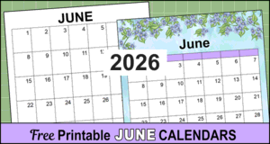 June 2026 Calendar