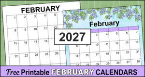 February 2027 Calendar