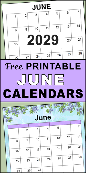 June 2029 printable calendar, free, DIY, monthly, blank, template, printable, PDF, PNG, print, download.