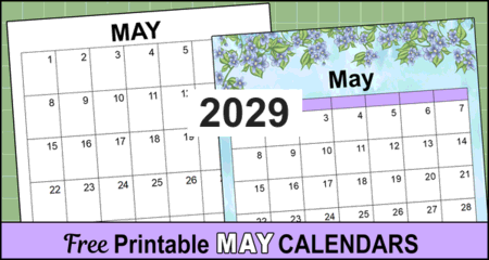 May 2029 Calendar (Free Printable)