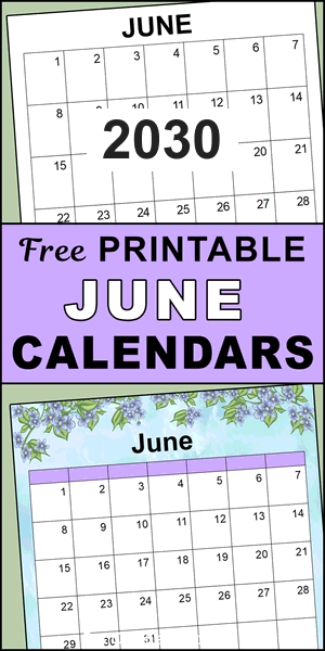 June 2030 printable calendar, free, DIY, monthly, blank, template, printable, PDF, PNG, print, download.