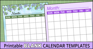 Blank Calendar Templates