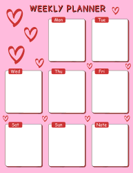 16. Free printable blank weekly calendar. Portrait. Free, printable, template, monthly, calendar, pdf, png, print, download.