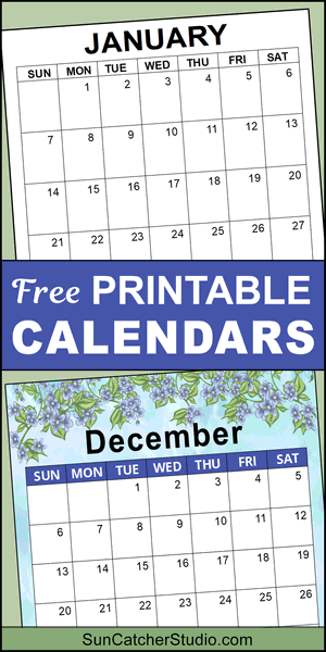 printable calendar, free, monthly, DIY, blank, template, printable, PDF, print, download.