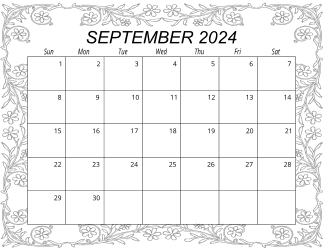 6. Free printable monthly calendar, September 2024, Landscape. Free, printable, monthly, calendar, pdf, png, print, download.
