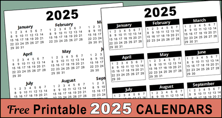 Free Printable 2025 Yearly Calendar