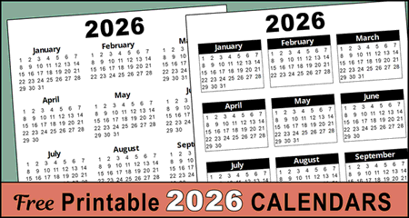 Free Printable 2026 Yearly Calendar