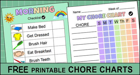 Free Printable Chore Charts  i should be mopping the floor