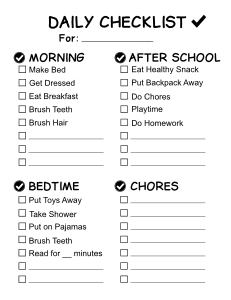 Chore Charts (printable, Editable Daily & Weekly Templates) – Diy 