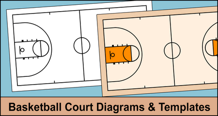 Free Printable Basketball Court Diagrams & Layout – DIY Projects, Patterns,  Monograms, Designs, Templates