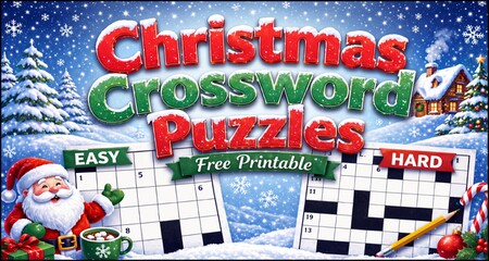 Free Printable Christmas Crossword Puzzles (Easy to Hard)