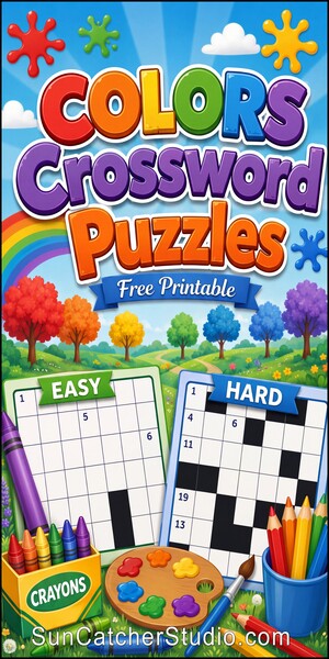 Valentine's Day crossword puzzles, free, printable, Valentine, answers, worksheet, DIY, classroom use, large print, PDF.