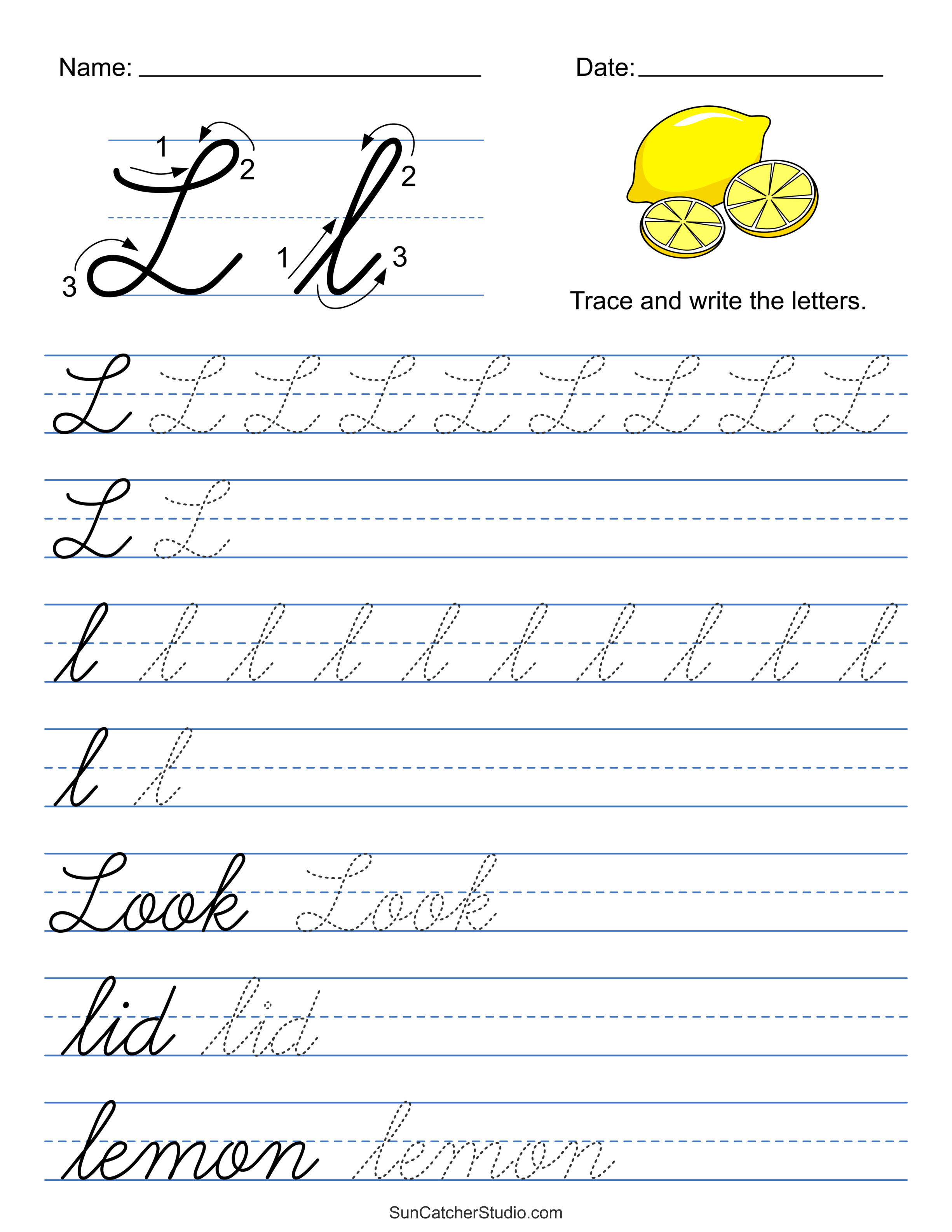 Cursive Letters Worksheet