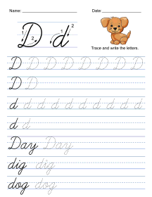 Printable Cursive Handwriting Worksheets (Practice Letters) – DIY ...