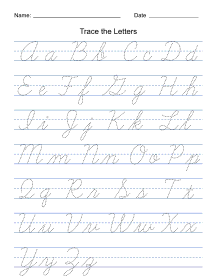 Printable Cursive Handwriting Worksheets (Practice Letters) – DIY ...