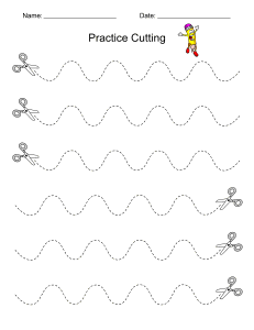 2. Preschool cutting activities. Curved lines. Printable, free, cutting, worksheet, activities, preschool, practice, template, scissors, preschoolers, pdf, sheets, paper, print, download
