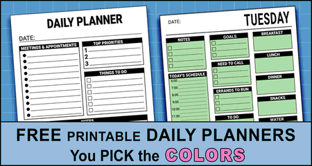 Free Fun design daily planner template design