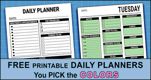 Free Printable Daily Planners