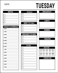 Free printable planner. Free printable daily planner template, pdf, notes, task list, organized, priorities, schedule, errands, print, download, online, simple, todo, for work, for school.